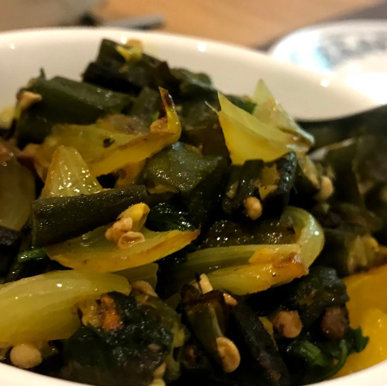 Okra Bhaji (Ladies Fingers or Bhindi Curry)